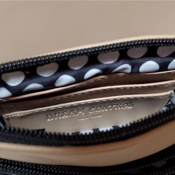 MIA K. Collection Taylor Reversible Tote Taupe Black White Polka Dot LOVE Purse - Picture 12 of 14